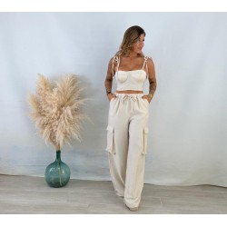 Conjunto cargo beige