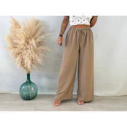 Pantalón fluido camel