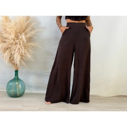 Pantalón palazo marrón