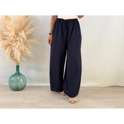 Pantalón fluido azul