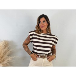 Camiseta hombreras rayas...