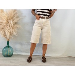 Bermuda vaquera beige