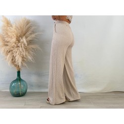 Pantalón tejido beige