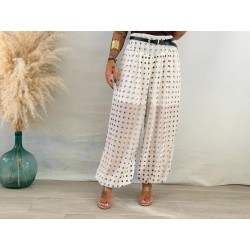Pantalón gasa lunares jogger