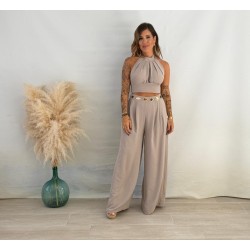 Conjunto cuello taupe