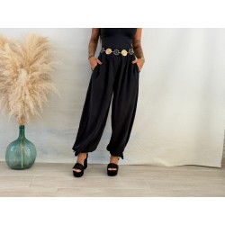 Pantalón aladin lazos negro