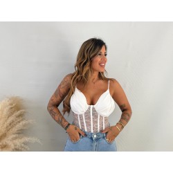 Corset encaje blanco