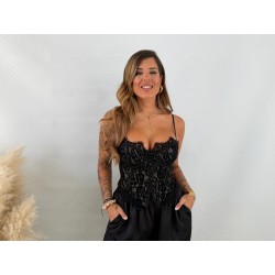Corset encaje cremallera