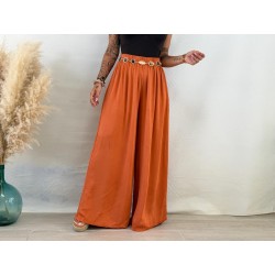 Pantalón palazo fluido caldera