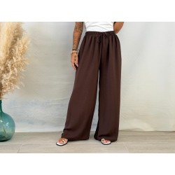 Pantalón fluido marrón
