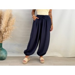 Pantalón bambula azul
