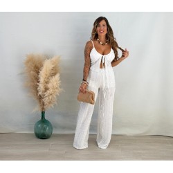 Conjunto encaje bambula