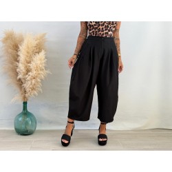 Bermuda midi pinza negro