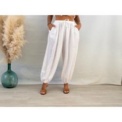 Pantalón bambula blanco