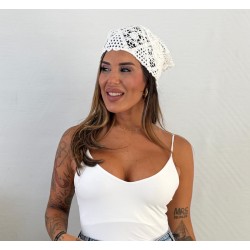 Pañuelo crochet blanco