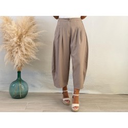 Bermuda pinza taupe