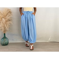 Pantalón bambula azul