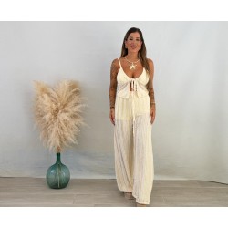 Conjunto encaje bambula...