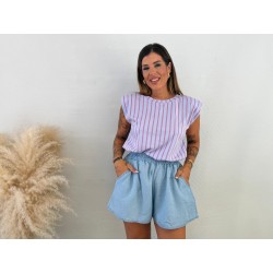 Camiseta hombreras corazón