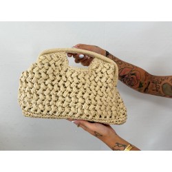 Bolso asa rafia