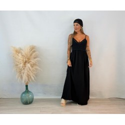 Vestido crochet negro