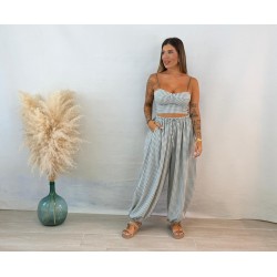 Conjunto cuadros Vichy verde