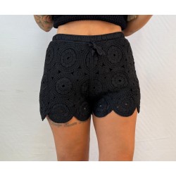 Pantalón crochet negro