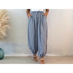 Pantalón cuadros azul