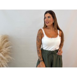Camiseta encaje blanca
