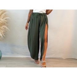 Pantalón apertura verde
