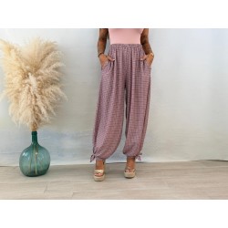 Pantalón lazo cuadros