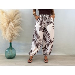 Pantalón jogger hojas