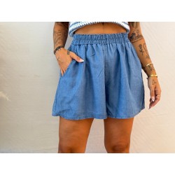 Pantalón corto fino oscuro