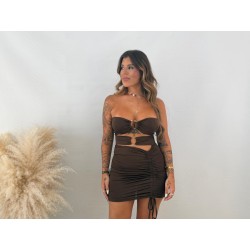 Vestido aro marrón