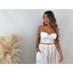Top calado blanco