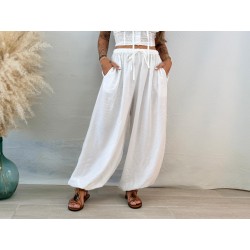 Pantalón jogger blanco