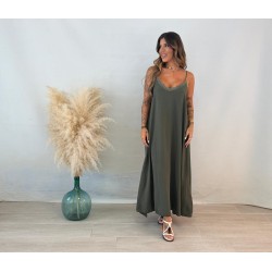Vestido lencero verde
