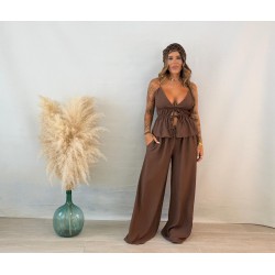 Conjunto lazos marrón
