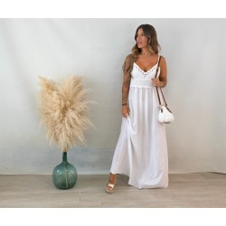 Vestido crochet blanco