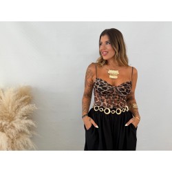 Corset tull print