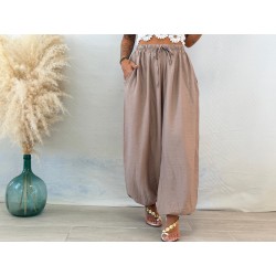 Pantalón bambula camel