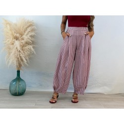 Pantalón balloon cuadros