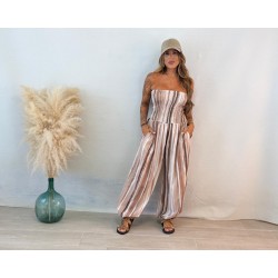 Mono jogger rayas camel