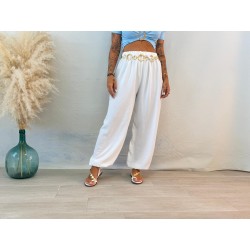 Pantalón jogger blanco