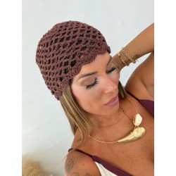 Gorro croché burdeos
