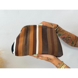 Bolso rayas tierra