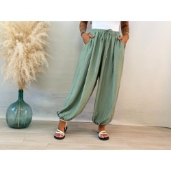 Pantalón bambula verde