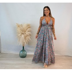 Vestido pañuelo cachemir rosa