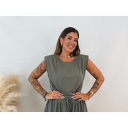 Camiseta hombrera verde