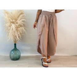Pantalón abierto camel